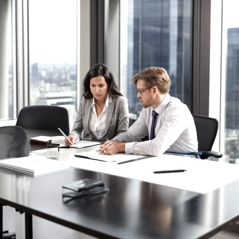 مستشار قانوني يناقش استراتيجيات مع رواد الأعموارد